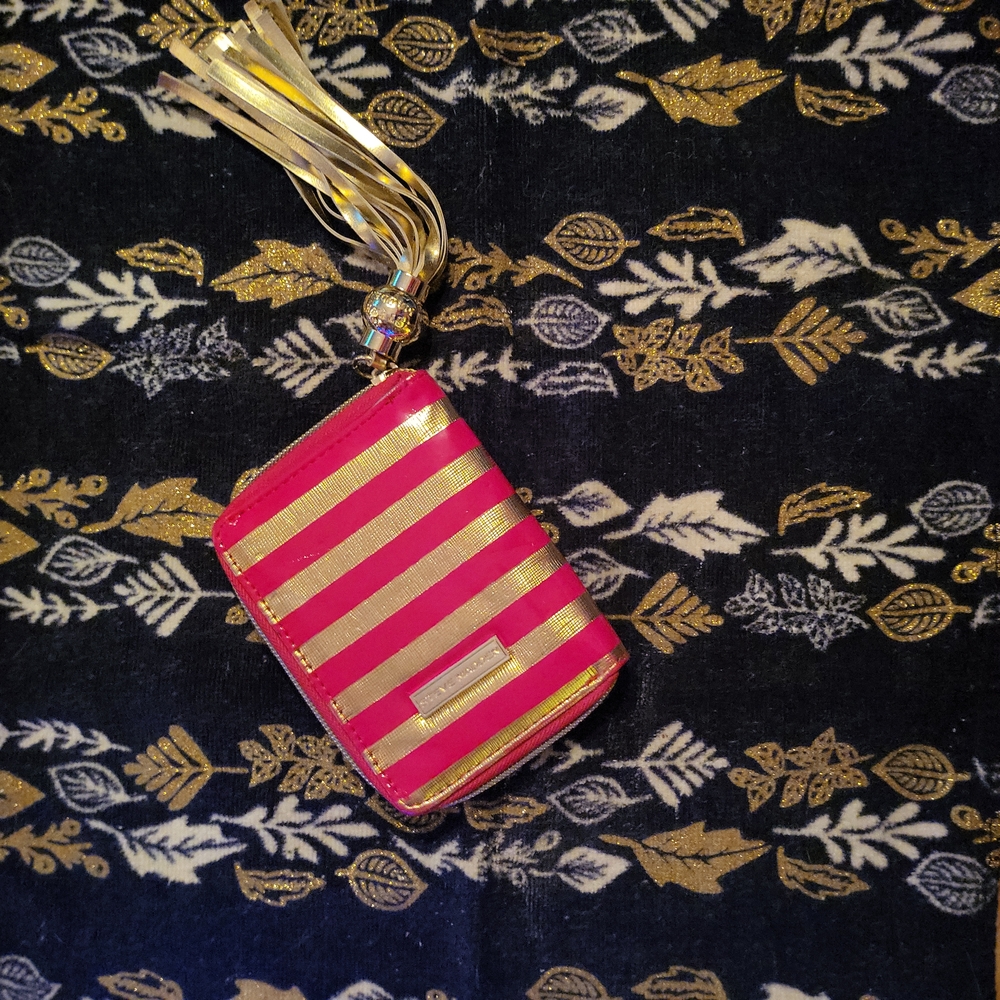 A STEVE MADDEN RED & GOLD...sm. carry wallet